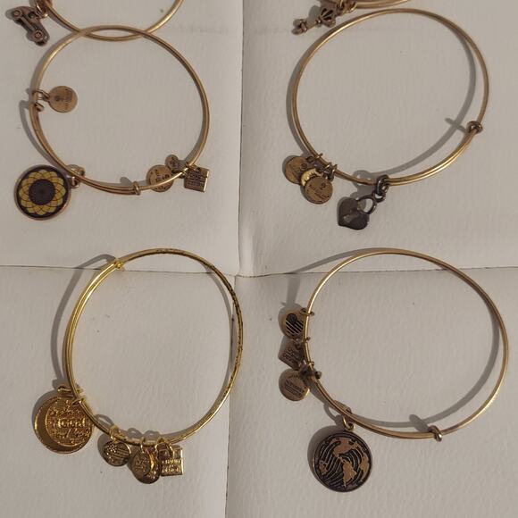 Authentic Alex and Ani Gold Tone Bracelet Lot of 16 - Picture 3 of 5